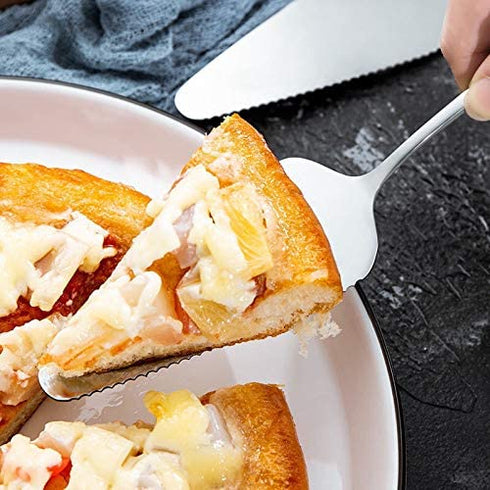 KISTVO 9-Inch Stainless Steel Pie Server, Cake Cutter Pie Pastry Server, Dessert Server for Cake Cheese Pie, Serrated Edge, Ergonomic Handle and Dishwasher-safe