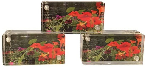 Canetti Original Magnet Frame 1x2 Double Sided Magnetic Picture Frame, Floating Photo Frame, Two Acrylic Panels