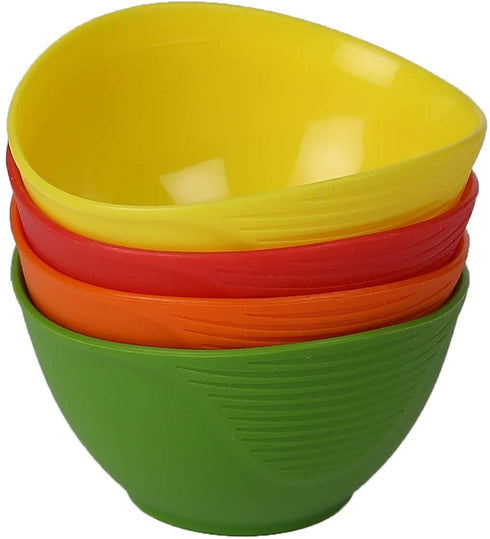 Trudeau Silicone, Set of 4 Pinch Bowls, 3-1/2 by 3-1/2, Multicolor