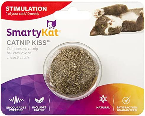 SmartyKat Catnip Kiss Compressed Catnip Ball Toy - Natural, One Size
