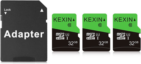 KEXIN 3 Pack 32GB Micro SD Card Memory Card MicroSDHC UHS-I Memory Cards Class 10 High Speed Card, C10, U1, 32 GB 3 Pack