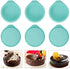 6-Pack Silicone Cake Molds 4 Inch Round Silicone Cake Pans Green Baking Pan Set Silicone Baking Mold DIY Rainbow Cakes and Round Resin Coaster Molds, 0.8 Inch Deep (Green)