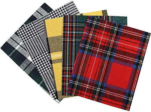 20 Pieces Iron-on Plaid Patches Buffalo Fabric Plaid Patches Heat Transfer Vinyl Plaid Patches Plaid Iron on Repair Patch for Christmas Clothing Jeans Repair Decor, 5 Styles