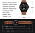 cofuo Mens Fashion Dress Analog Quartz Watch with Brown Leather Band Unique Big Face Number Retro Casual Wrist Watches Classic Business Waterproof Wristwatch Calendar Date Week - Black Brown