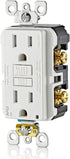 Leviton AFTR1-W 15-Amp, 120-Volt SmartlockPro Outlet Branch Circuit Arc-Fault Circuit Interrupter (AFCI) Receptacle, Wallplate Included, White