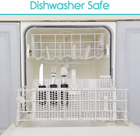 Vive Adaptive Utensil Set - Arthritis Aid Silverware for Parkinsons, Hand Tremors - Easy Grip for Shaking and Trembling Hands - Heavy Stainless Steel Spoon, Fork, Serrated Knife - Non Weighted Holder