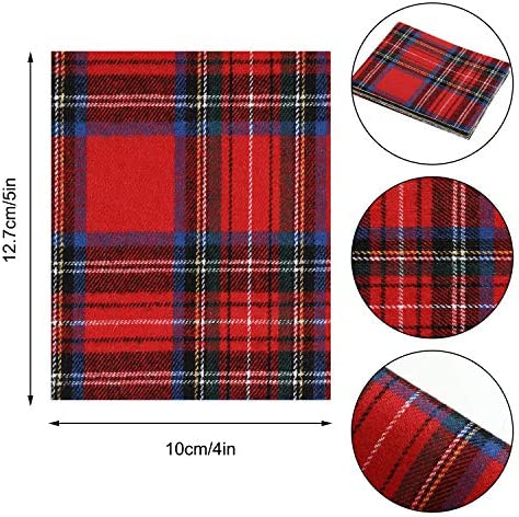 20 Pieces Iron-on Plaid Patches Buffalo Fabric Plaid Patches Heat Transfer Vinyl Plaid Patches Plaid Iron on Repair Patch for Christmas Clothing Jeans Repair Decor, 5 Styles