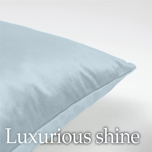 lalaLOOM Luxurious Silky Velvet Pillow Covers, Set of 2, Softest Decorative Throw Pillowcases, Hidden Zipper, Washable, Home D©cor Accent Cases for Living Room Couch, Sofa, Bedroom, 16x16, Light Blue