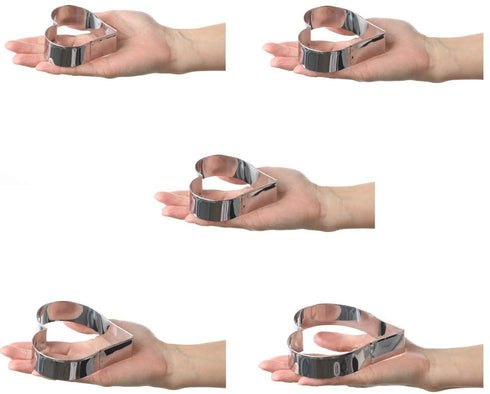 Heart Cookie Cutter Set-6 Pieces in Gratuated Size-Stainless Steel