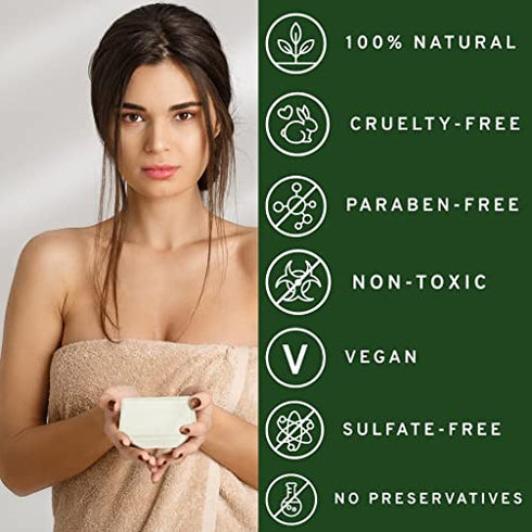 Tea Tree Oil Soap Bar for Face & Body, 4oz – Antifungal Antiseptic Natural Remedy Tea Tree Skin Cleanser – Pure Essential Oil Infused Skincare Cleansing Anti Fungal Bar Soap for Fungus, Ringworm, Acne – Tea Tree Face Wash Made in USA