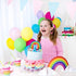 Rainbow Honeycomb Paper Centerpiece Rainbow Cloud Centerpieces Unicorn No Crease Converting Rainbow Centerpieces for Birthday Party Baby Shower Tables Decoration (6 Pieces)