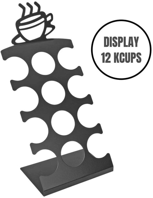 Southern Homewares Countertop K CUP Display Holder Rack Holds 12 Pods Black Metal