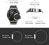 MJSCPHBJK Men's Unique Analog Watch, Waterproof Fashion Dress Quartz Wrist Watch with Dual Dial Cool Design Leather Band Dual Time Watches
