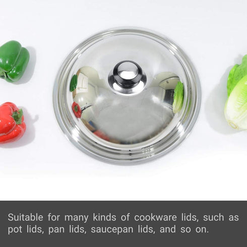 Yosoo 5Pcs Pot Pan Lids Knob Lifting Handle,Heat-Resistant Home Kitchen Cookware Replacement Parts,Bakelite Metal Black Silver