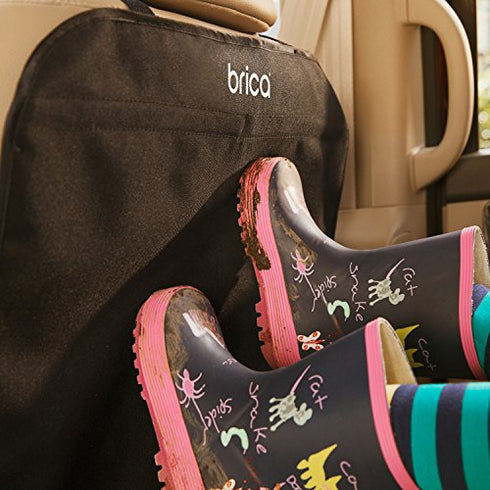 Munchkin Brica Deluxe Kick Mats Car Seat Protector, Black, 2 Pack