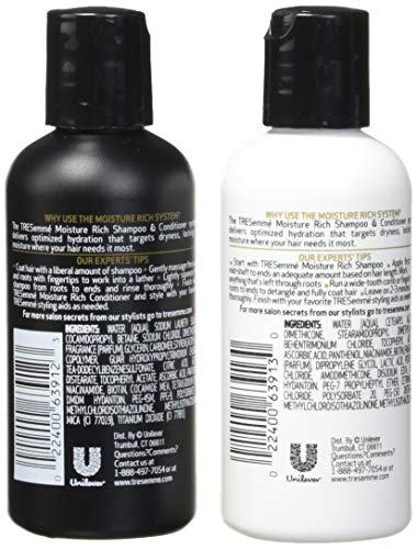 TRESemme Moisture Rich Shampoo & Conditioner, 3 Fl. Oz. Travel Size