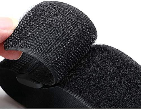 Reusable Cinch Straps 2" x 60" - 6 Pack, Multipurpose Strong Gripping, Quality Hook and Loop Securing Straps (Black)