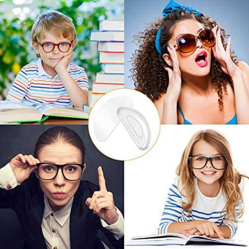 SMARTTOP 1.0mm Eyeglass Nose Pads 12 Pairs Stick On Silicone Anti-Slip Adhesive Nose Pads Cushions for Eyeglasses Sunglasses Thin Nose Pads (Clear)