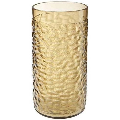 G.E.T. Heavy-Duty Shatterproof Plastic Pebbled Tumbler, 16 Ounce, Smoke (Set of 4)