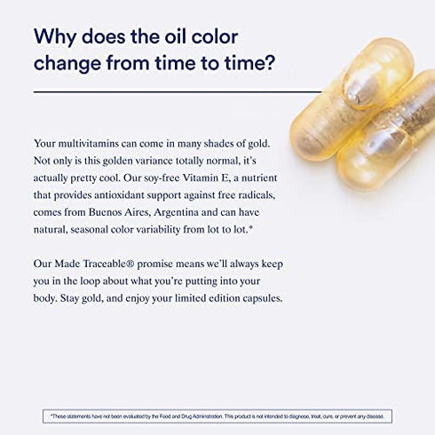 Ritual Prenatal Vitamin: Folate & Choline for Neural Tube Support, Omega-3 DHA for Fetal Brain Development, Iron, Calcium-Helper D3 & K2, Non-GMO, Citrus Essenced, 30 Day Supply, 60 Vegan Capsules