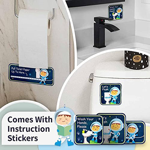 Putska Space Potty Training Chart for Toddlers Boys & Girls - Potty training stickers for girls potty training toilet and boys. A sticker chart for kids potty training rewards. Toddlers Potty chart