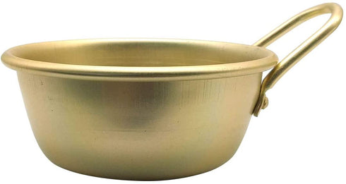 GARASANI Korean Traditional Wine Bowls, Korean Wine Bowl, Hiking Soup Dish, Aluminum, Yellow (4.7 inches)