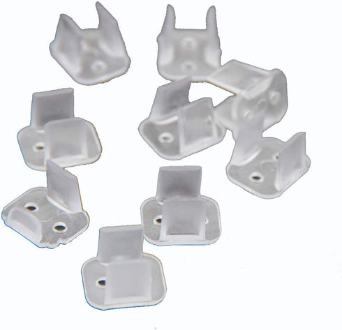 99 Lighting 200 Pieces LED Neon Mounting Clips,Install Fittings Clips,Fixing Clips Accessories for 6mm 6x12mm Silicone led neon Flex Strip Lighting,Make The neon Signs (6mm)