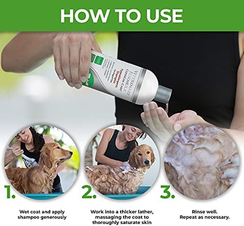 Veterinary Formula Clinical Care Hypoallergenic Shampoo for Dogs and Cats, 16 oz – No Harsh Ingredients – Fragrance-Free Pet Shampoo for Allergies and Sensitive Skin, Promotes Healthy Skin and Coat