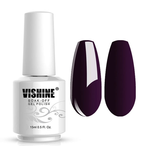 Vishine Gelpolish Professional UV LED Soak Off Varnish Color Gel Nail Polish Manicure Salon Purple (1417)