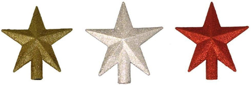 Kurt Adler 4" Petite Treasures Red Glittered Mini Star Christmas Tree Topper - Unlit