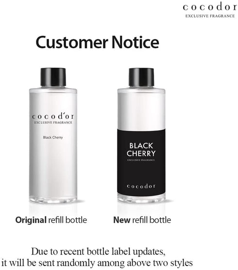 Cocodor Reed Diffuser Oil Refill/Black Cherry/6.7oz(200ml)/1 Pack/Aroma Therapy, Home Fragrance, Scented Oils