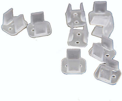 99 Lighting 200 Pieces LED Neon Mounting Clips,Install Fittings Clips,Fixing Clips Accessories for 6mm 6x12mm Silicone led neon Flex Strip Lighting,Make The neon Signs (6mm)