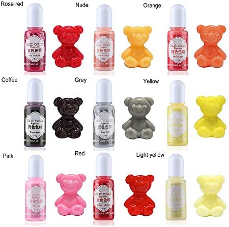 Miraclekoo 18 Colors Epoxy UV Resin Pigment Opaque Liquid Epoxy UV Resin Dye Resin Colorant, 0.35oz Each