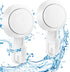 LUXEAR Suction Hooks Powerful Vacuum Suction Cup Hooks- Heavy Duty Shower Hooks Waterproof Suction Hanger for Bathroom Kitchen Towel, Robe, Loofah Removable and Reusable Hooks for Bags Coat (2 Pack)
