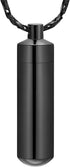 Imrsanl Cremation Jewelry for Ashes Pendant Urn Necklace Cylinder with Glass Vial Keepsake Ashes Memorial Jewelry