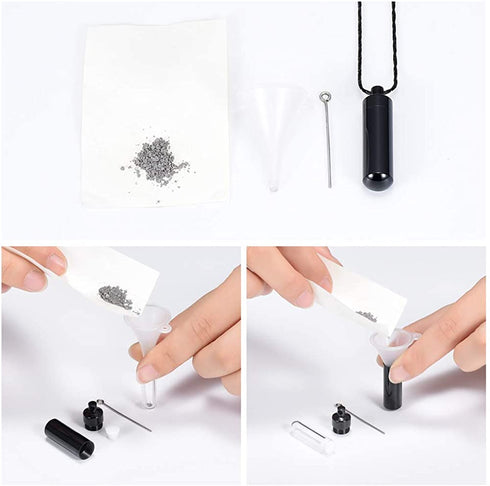 Imrsanl Cremation Jewelry for Ashes Pendant Urn Necklace Cylinder with Glass Vial Keepsake Ashes Memorial Jewelry