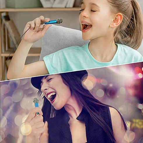 Uniwit Mini Portable Vocal/Instrument Microphone for Mobile Phone Laptop Notebook Apple iPhone Sumsung Android with Holder Clip (Blue)