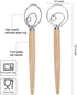 Danish Dough Whisk Dutch Bread Whisk Hook Wooden Hand Mixer Bread Baking Tools for Cake Bread Pizza Pastry Food Biscuits Kitchenware Tool Stainless Steel Ring 13.5 inches 0.22 lb/pcs, Pack of 2
