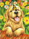 Dimensions Puppy Gardener Paint by Numbers for Adults, 9'' W x 12'' L