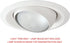 HALO 6130WH 6" White Adjustable Eyeball, Self Flanged Recessed Trim, White