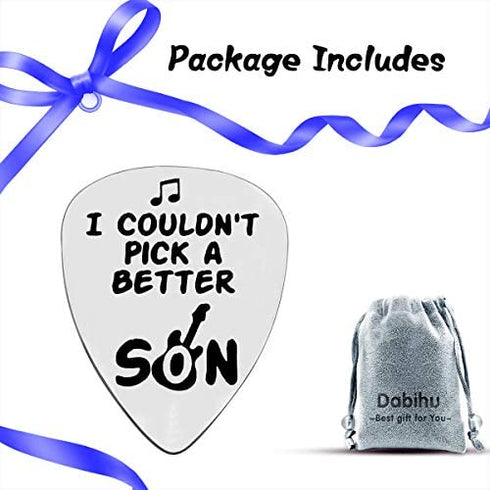 Son Gifts from Mom Dad I Couldn't Pick A Better Son Guitar Pick Musician Gift Ideas for Son Birthday Gifts from Mom Dad Graduation Gift for Son Christmas Gift for Musician Guitar Player Son