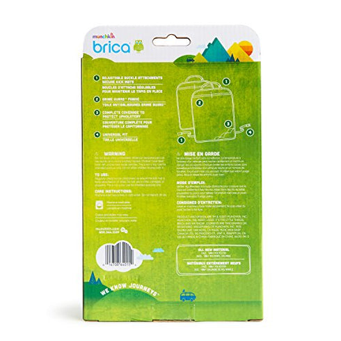 Munchkin Brica Deluxe Kick Mats Car Seat Protector, Black, 2 Pack