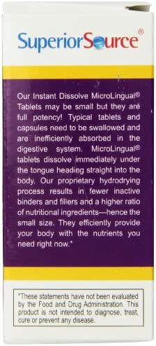 Superior Source No Shot Advanced B12 Vitamins, 2000 mcg, 60 Count