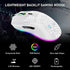 Wireless Gaming Mouse Lightweight Honeycomb Design 3200 DPI Rechargeable Gaming Mouse with 16 Rainbow Backlit, USB Receiver,Compatible with PC Gamers and Xbox and PS4 Users