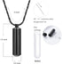 Imrsanl Cremation Jewelry for Ashes Pendant Urn Necklace Cylinder with Glass Vial Keepsake Ashes Memorial Jewelry