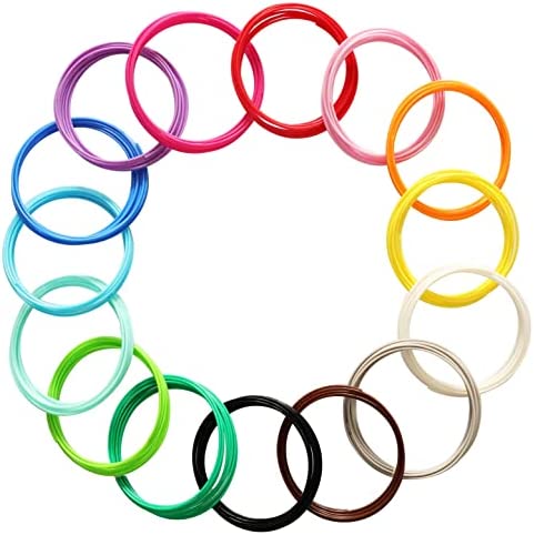 DO3D 15 Bright Colors 1.75mm 3D Pen PLA Filament Refill, Each Color 10feet, Total 150 Feet 3D Pen/3D Printer PLA Sample Pack, Compatible with MYNT3D / SCRIB3D Printing Pen