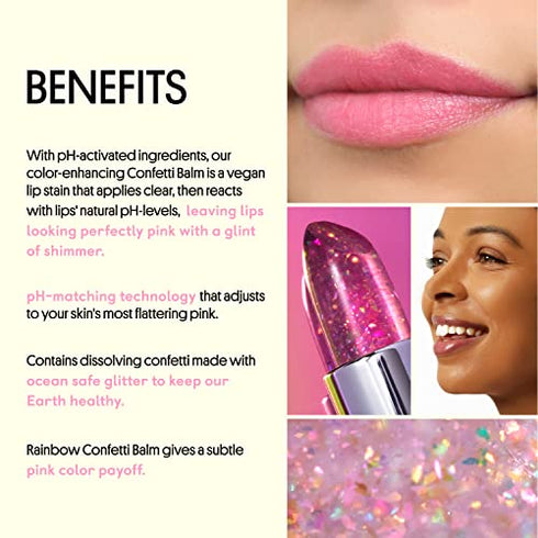 Winky Lux Glimmer Balm, pH Lip Balm, Color Changing Lipstick and Tinted Lip Balm, Vegan Lip Balm, Hydrating Lip Balm, Lavender