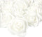 Stemless Artificial Rose Flower Heads for Weddings, Decor, DIY (3 in, White, 100 Pack)