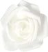 Stemless Artificial Rose Flower Heads for Weddings, Decor, DIY (3 in, White, 100 Pack)