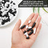 100 Pieces Clasp Bead Barrel Connectors Breakaway Safety Clasp Plastic Breakaway Clasps Safety Breakaway Clasps for Necklace Bracelet Jewelry (Black, White)